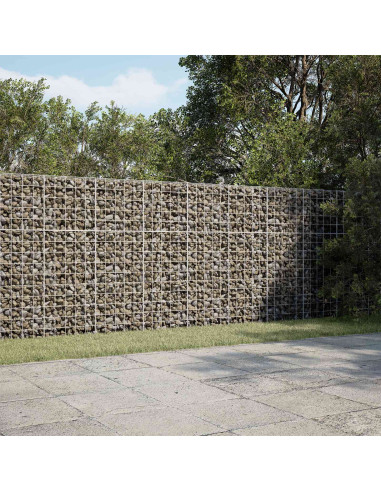 Gabione con filo da 5 mm e rete 10x10 cm 250x30x150 cm