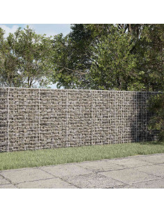 Gabione con filo da 3,5 mm e rete da 5x2,5 cm 250x30x100 cm