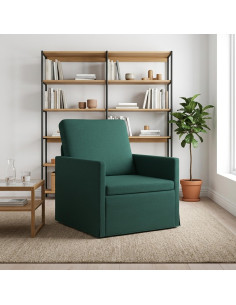 Poltrona Verde Scuro 70 x 81 x 82 cm Tessuto