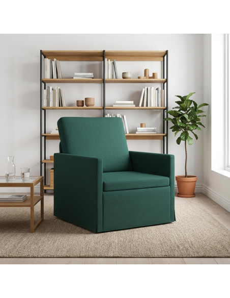 Poltrona Verde Scuro 70 x 81 x 82 cm Tessuto