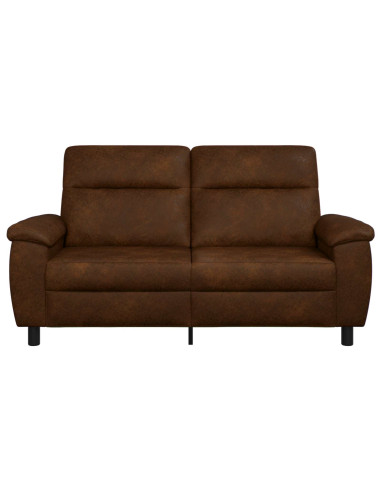 Divano Marrone 178 x 90 x 95 cm Pelle Scamosciata Sintetica