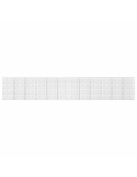 Gabione con Filo da 3,5 mm e Rete da 10x10 cm 1200x20x200 cm