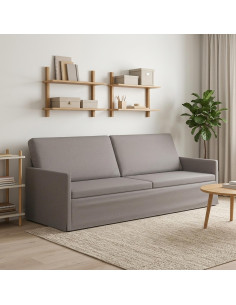 Divano a 3 posti Tortora 220 x 81 x 82 cm Tessuto