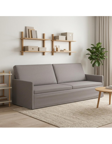 Divano a 3 posti Tortora 220 x 81 x 82 cm Tessuto