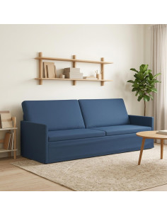 Divano a 3 posti Blu 220 x 81 x 82 cm Tessuto