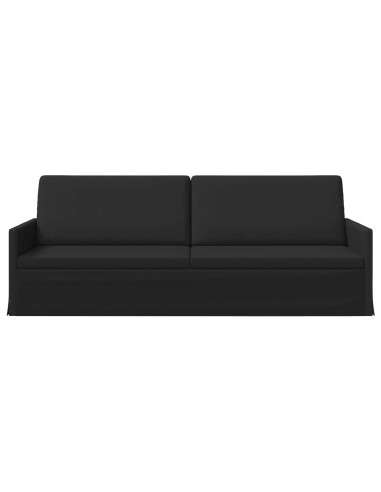 Divano a 3 posti Nero 220 x 81 x 82 cm Tessuto