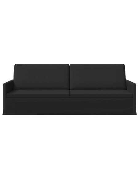 Divano a 3 posti Nero 220 x 81 x 82 cm Tessuto