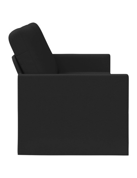 Divano a 3 posti Nero 220 x 81 x 82 cm Tessuto