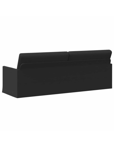 Divano a 3 posti Nero 220 x 81 x 82 cm Tessuto