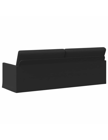 Divano a 3 posti Nero 220 x 81 x 82 cm Tessuto