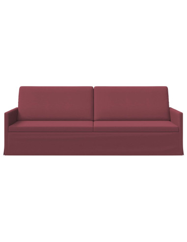 Divano a 3 posti Rosso Vino 220 x 81 x 82 cm Tessuto