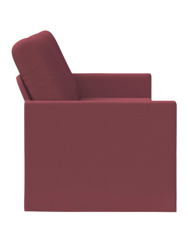 Divano a 3 posti Rosso Vino 220 x 81 x 82 cm Tessuto