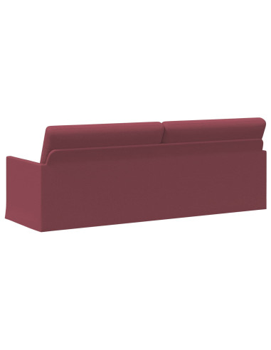 Divano a 3 posti Rosso Vino 220 x 81 x 82 cm Tessuto