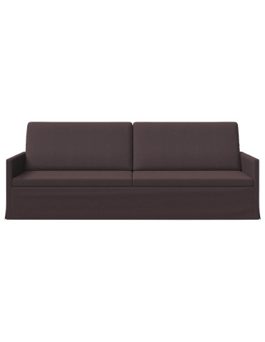 Divano a 3 posti Marrone Scuro 220 x 81 x 82 cm Tessuto