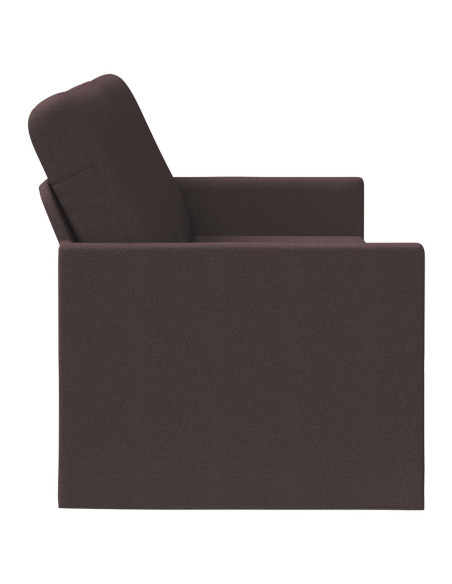 Divano a 3 posti Marrone Scuro 220 x 81 x 82 cm Tessuto