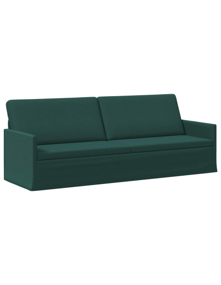 Divano a 3 posti Verde Scuro 220 x 81 x 82 cm Tessuto