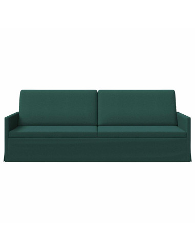 Divano a 3 posti Verde Scuro 220 x 81 x 82 cm Tessuto