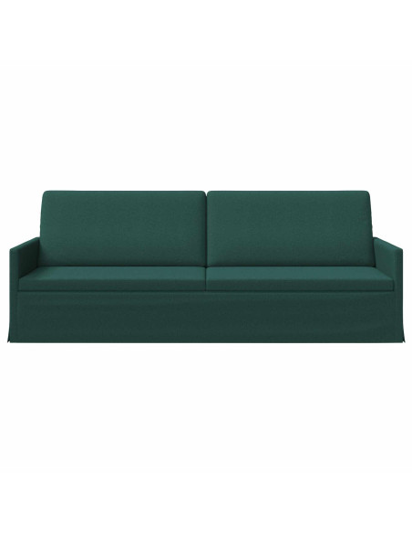 Divano a 3 posti Verde Scuro 220 x 81 x 82 cm Tessuto