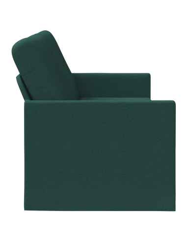 Divano a 3 posti Verde Scuro 220 x 81 x 82 cm Tessuto