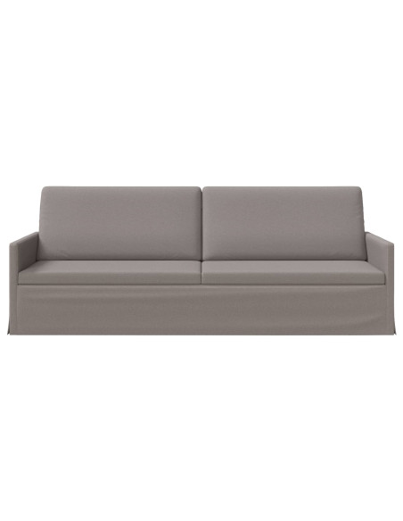 Divano a 3 posti Tortora 220 x 81 x 82 cm Tessuto