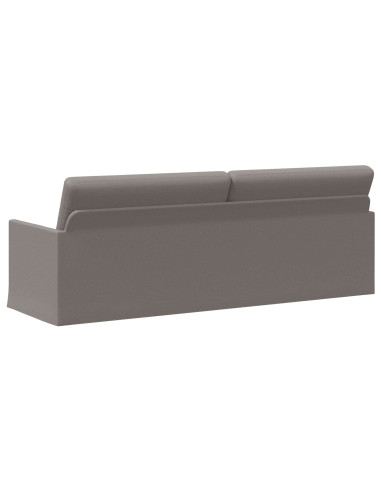 Divano a 3 posti Tortora 220 x 81 x 82 cm Tessuto