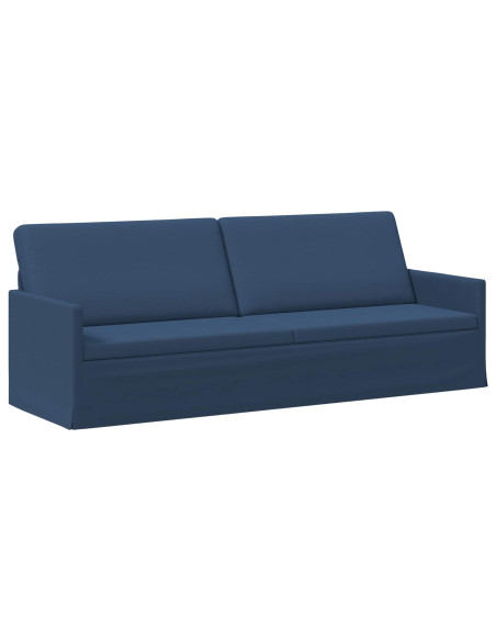 Divano a 3 posti Blu 220 x 81 x 82 cm Tessuto