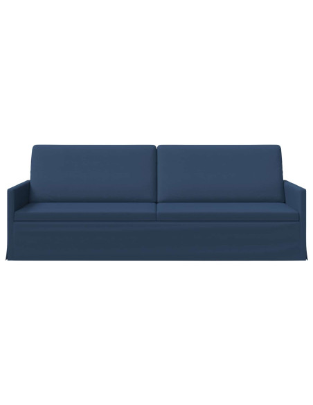 Divano a 3 posti Blu 220 x 81 x 82 cm Tessuto