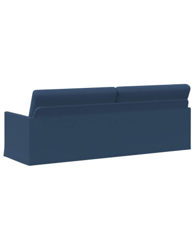 Divano a 3 posti Blu 220 x 81 x 82 cm Tessuto