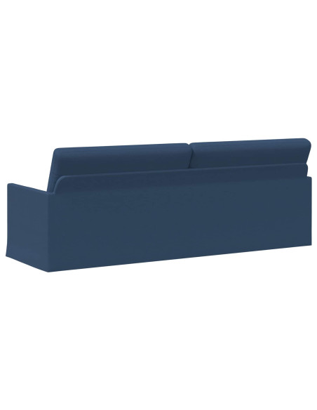 Divano a 3 posti Blu 220 x 81 x 82 cm Tessuto