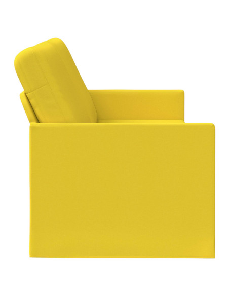 Divano a 3 posti Giallo Chiaro 220 x 81 x 82 cm Tessuto