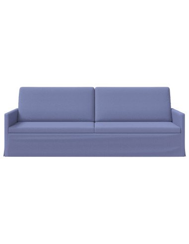 Divano a 3 posti Blu jeans 220 x 81 x 82 cm Tessuto