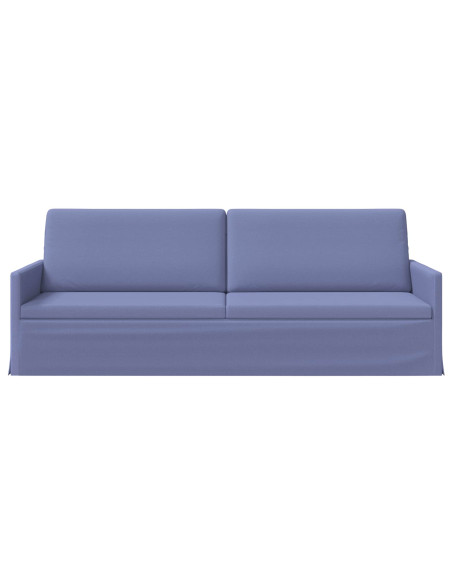 Divano a 3 posti Blu jeans 220 x 81 x 82 cm Tessuto