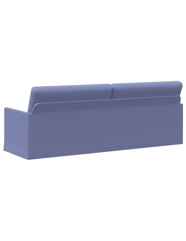 Divano a 3 posti Blu jeans 220 x 81 x 82 cm Tessuto