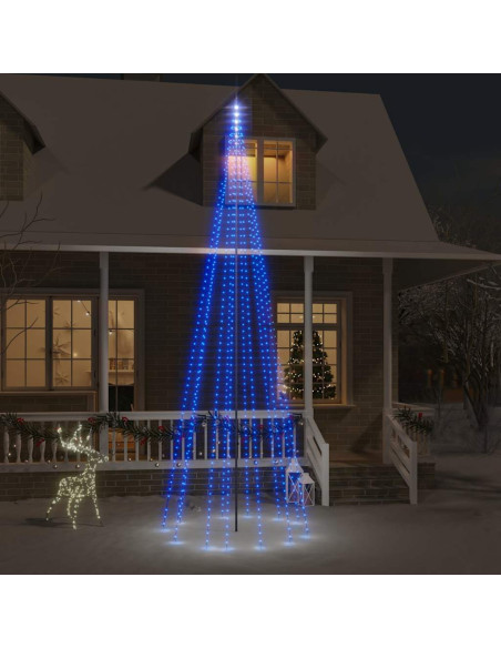 Albero di Natale Pennone Blu 732 LED 500 cm