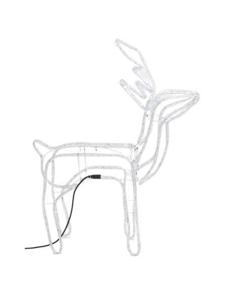 Set Figure Renne Natalizie 3 pz Bianco Caldo