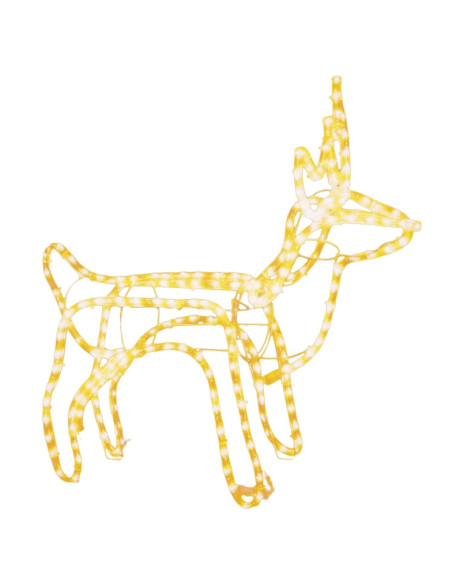 Set Figure Renne Natalizie 3 pz Bianco Caldo