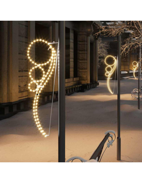 Stringhe Luci a Forma di Palle 2pz Bianco Caldo 111,5x35x4,5cm