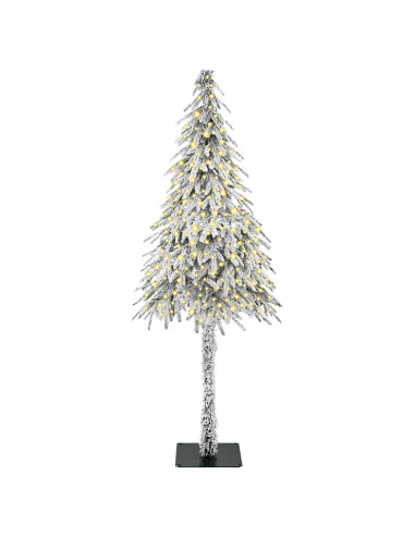 Albero di Natale con 300 LED Bianco 180 cm PE e Acciaio