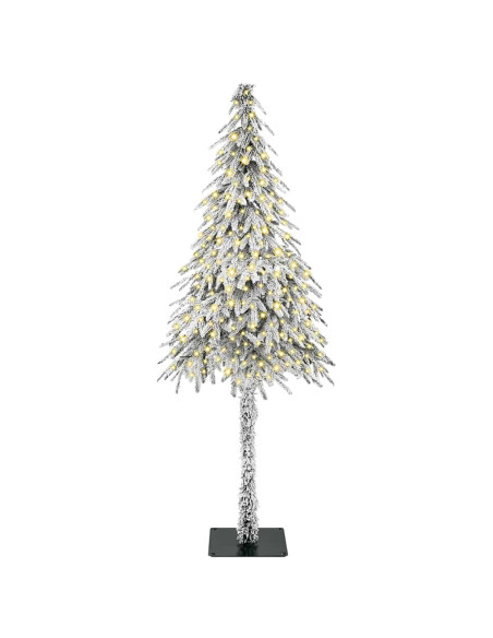 Albero di Natale con 300 LED Bianco 180 cm PE e Acciaio