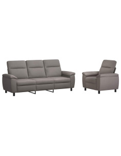Set di divani 2 pcs Tortora Tessuto 2