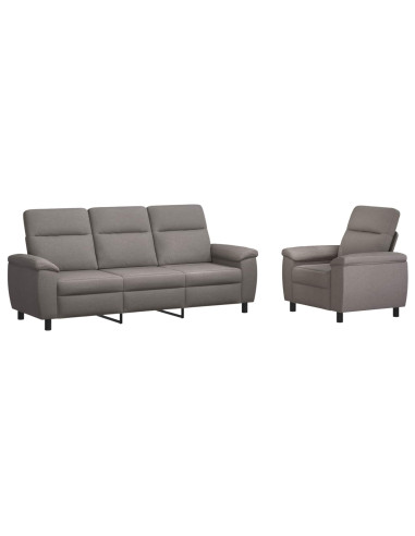 Set di divani 2 pcs Tortora Tessuto
