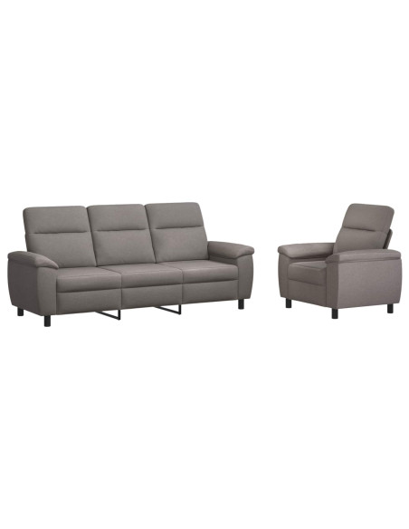 Set di divani 2 pcs Tortora Tessuto