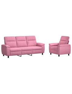 Set di divani 2 pcs Rosa Tessuto 2