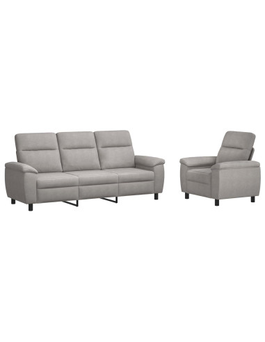 Set di divani 2 pcs Grigio Nuvola Tessuto
