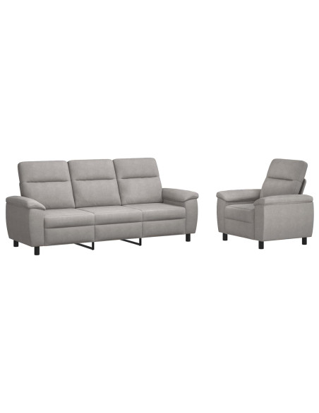 Set di divani 2 pcs Grigio Nuvola Tessuto