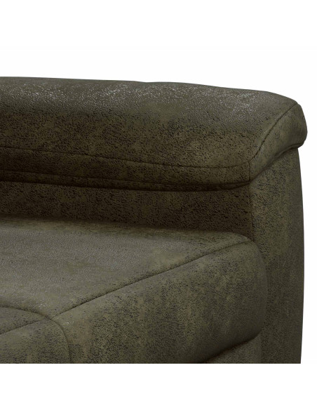 Set di divani 2 pcs Verde militare Pelle Scamosciata Sintetica