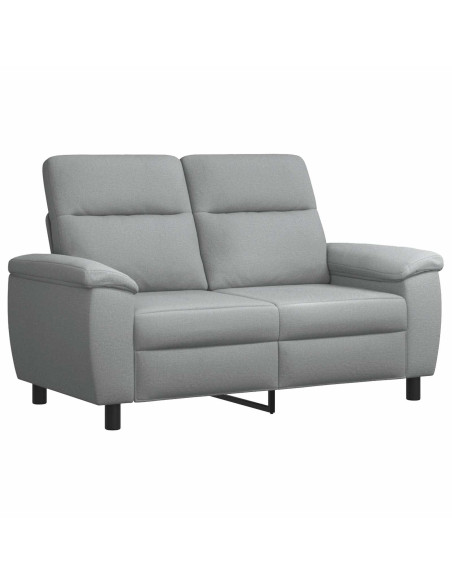 Set di divani 3 pcs Grigio Chiaro Tessuto