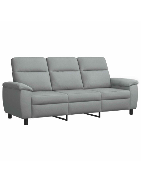 Set di divani 3 pcs Grigio Chiaro Tessuto