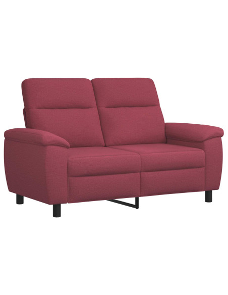 Set di divani 3 pcs Rosso Vino Tessuto