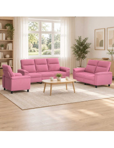 Set di divani 3 pcs Rosa Tessuto
